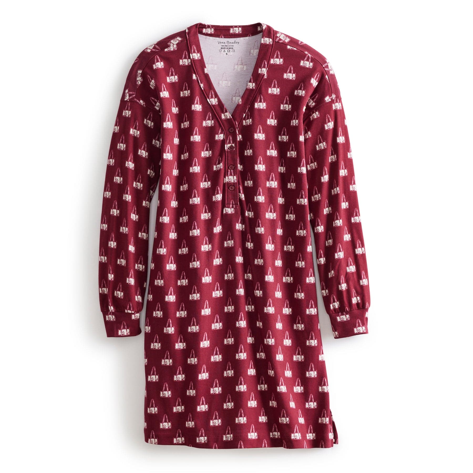 Comfortable Women's Henley Night Dress - Soft Sleepwear for Relaxing at Home or Lounging