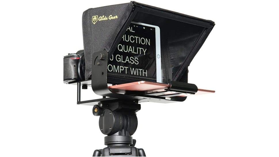 Glide Gear V2 Portable Tablet Teleprompter for Video Recording - Lightweight Travel Teleprompter with Carrying Case - Perfect for YouTube, TikTok, Live Streaming & Professional Presentations