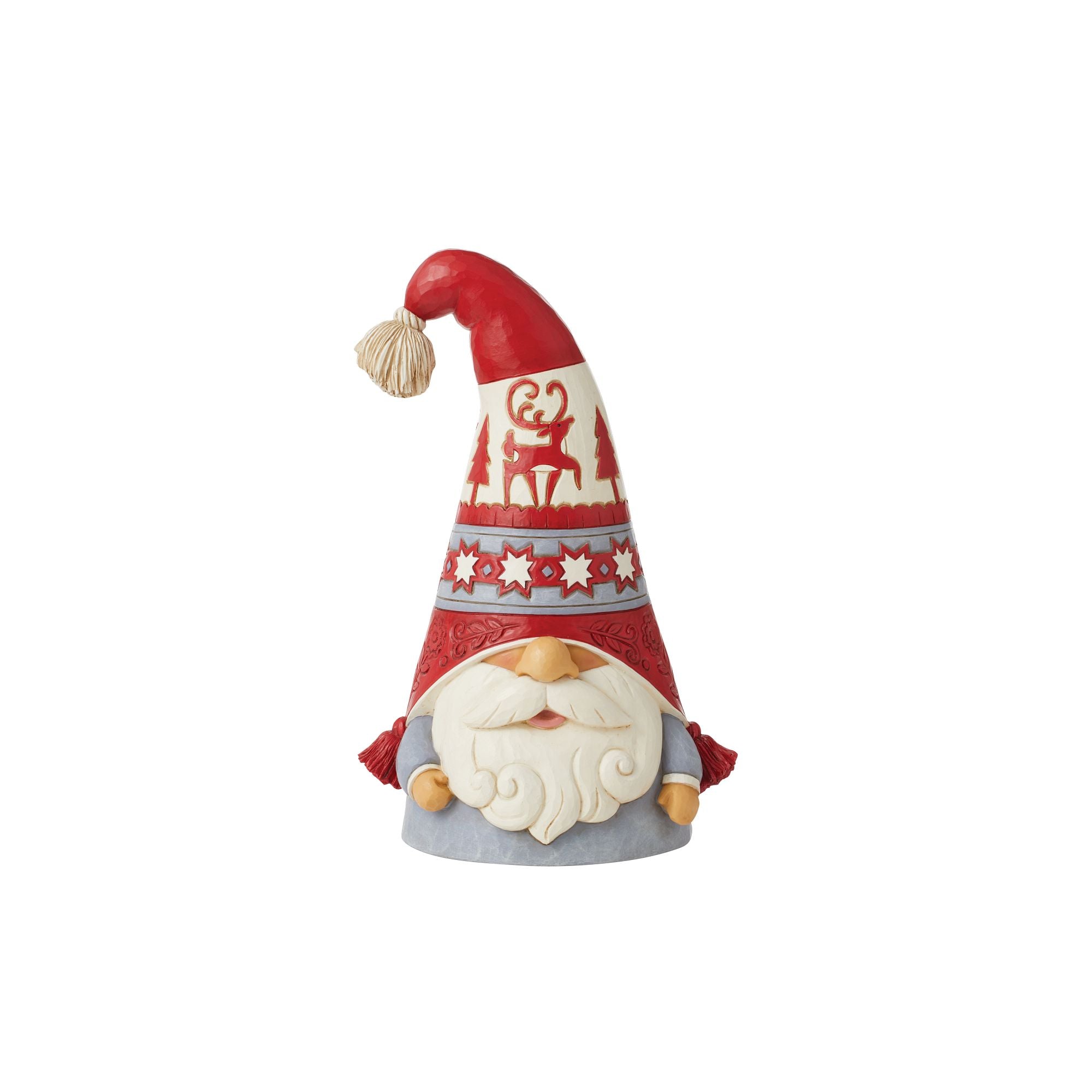 Nordic Noel Gnome Flap Hat Figurine - Christmas Decoration for Home, Office & Holiday Party Decor