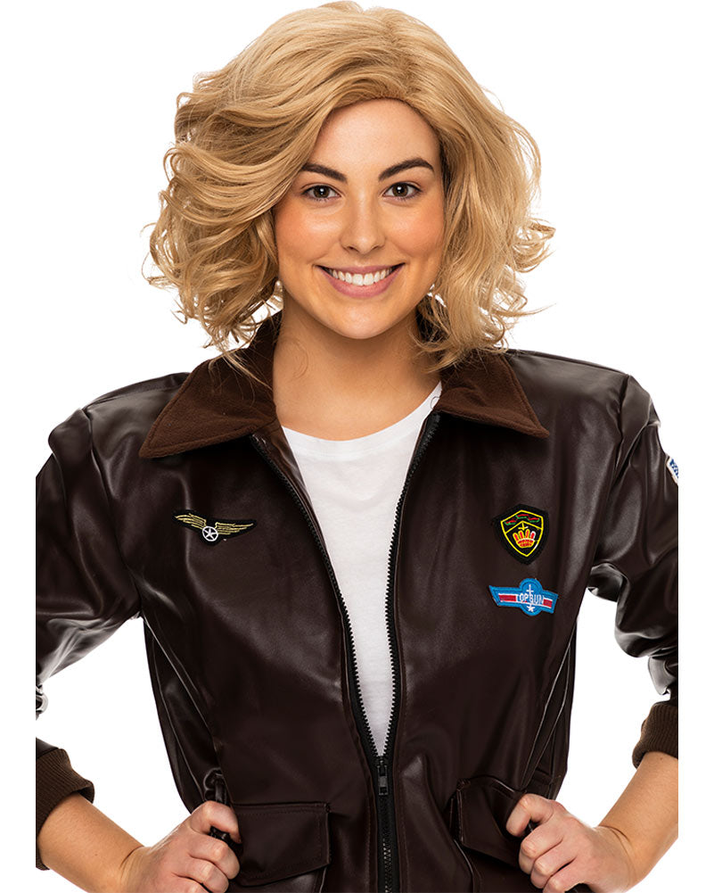 80s Charlie Deluxe Curly Blonde Bob Wig - Vintage 80s Costume Wig for Halloween, Cosplay, and Themed Parties - Perfect for 80s Retro Look and Costume Events