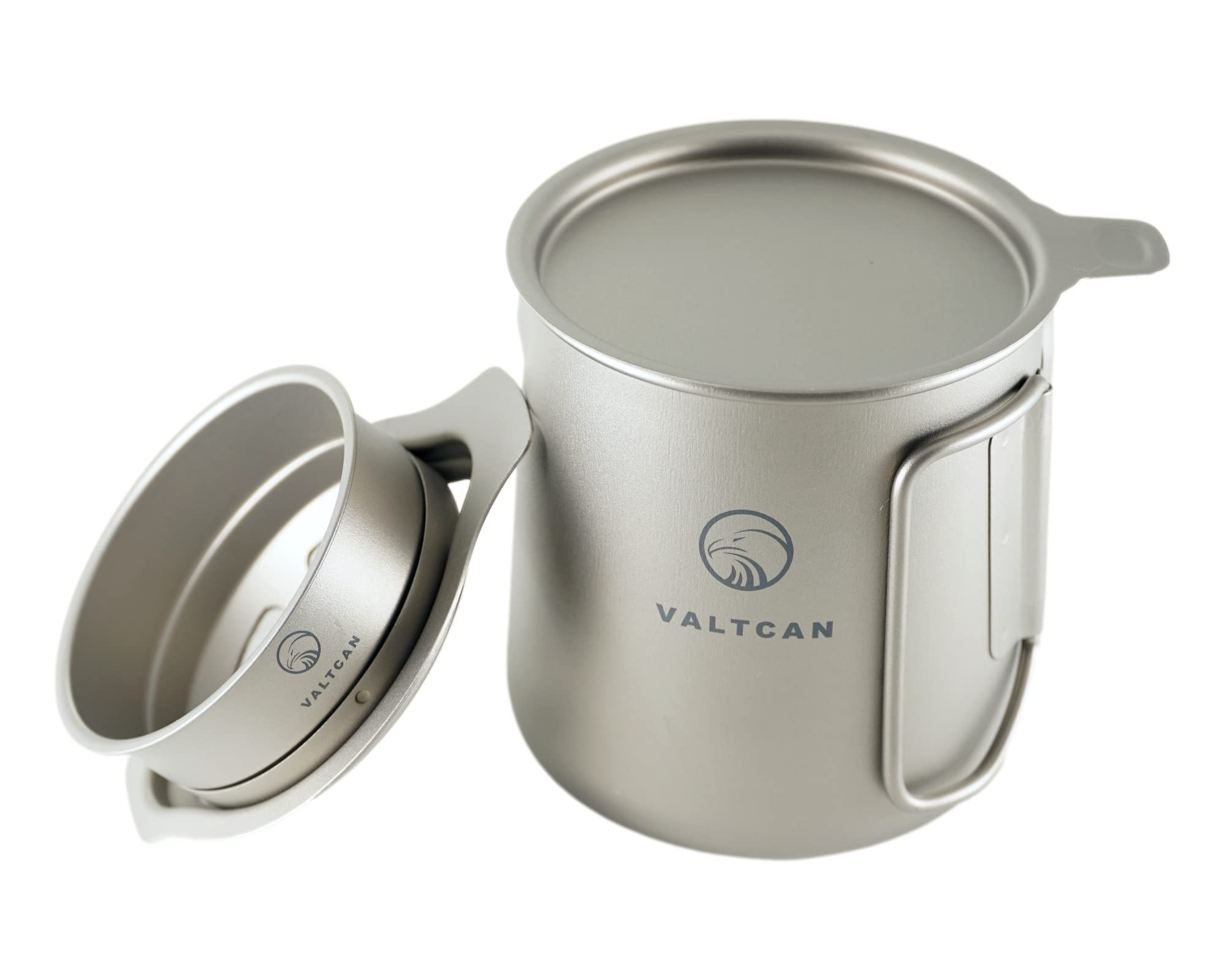 Valtcan 600ml Titanium Coffee Cup with Pour Over Drip Mesh Brewing System - 20oz Insulated Travel Mug & Milk Pitcher - Perfect for Camping, Office & Home Brewing