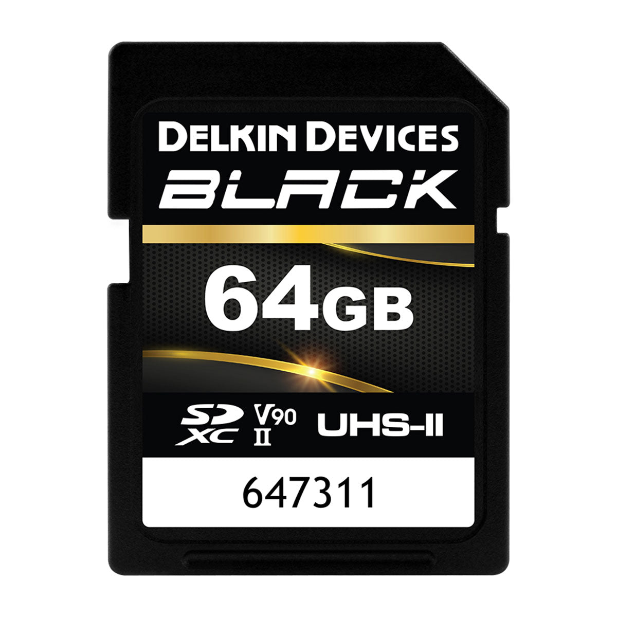 Delkin BLACK 64GB UHS-II SDXC V90 Memory Card - High Speed for 4K/8K Video, DSLR & Mirrorless Cameras, Drones - Professional Photography & Videography