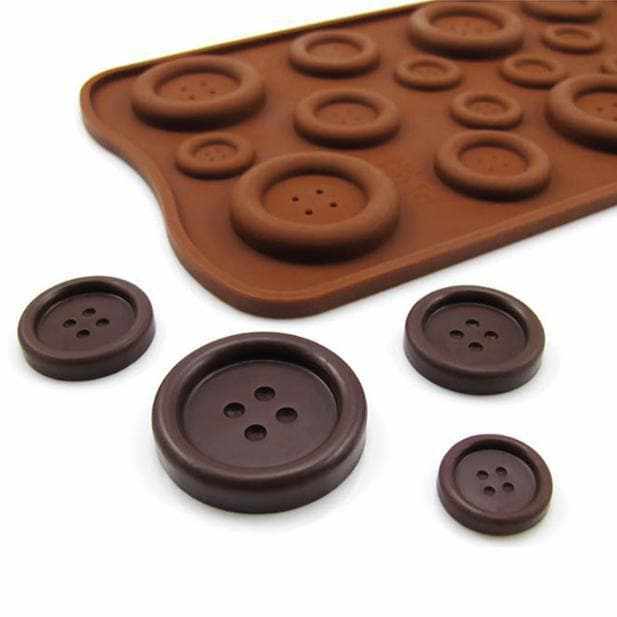Bakell 8 x 4 Inches Silicone Mold for Baking - Cute as a Button Design | Perfect for Cupcakes, Candies, Soaps & DIY Crafts