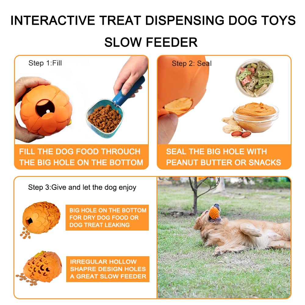 Indestructible Dog Toys for Large Aggressive Chewers - Durable Dragon Egg & Bacon Flavored Treat Dispensing Chew Toy - Perfect for Playtime, Training, and Anxiety Relief