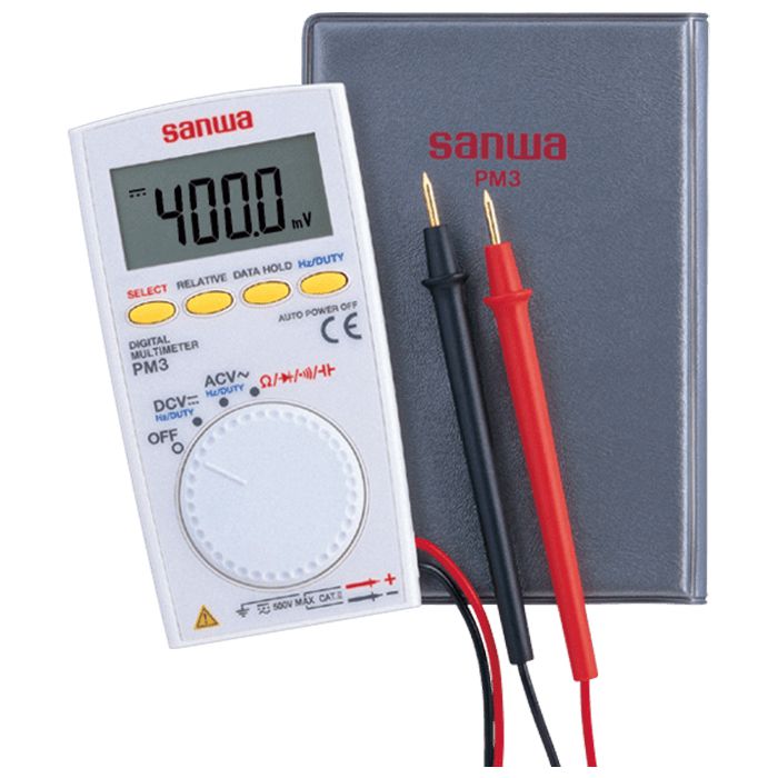PM3 Pocket Digital Multimeter with Folding Case - Compact Electrical Tester for DIY, Home & Automotive Use
