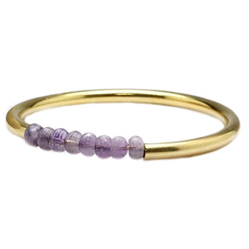 Amethyst Beaded-Bangle