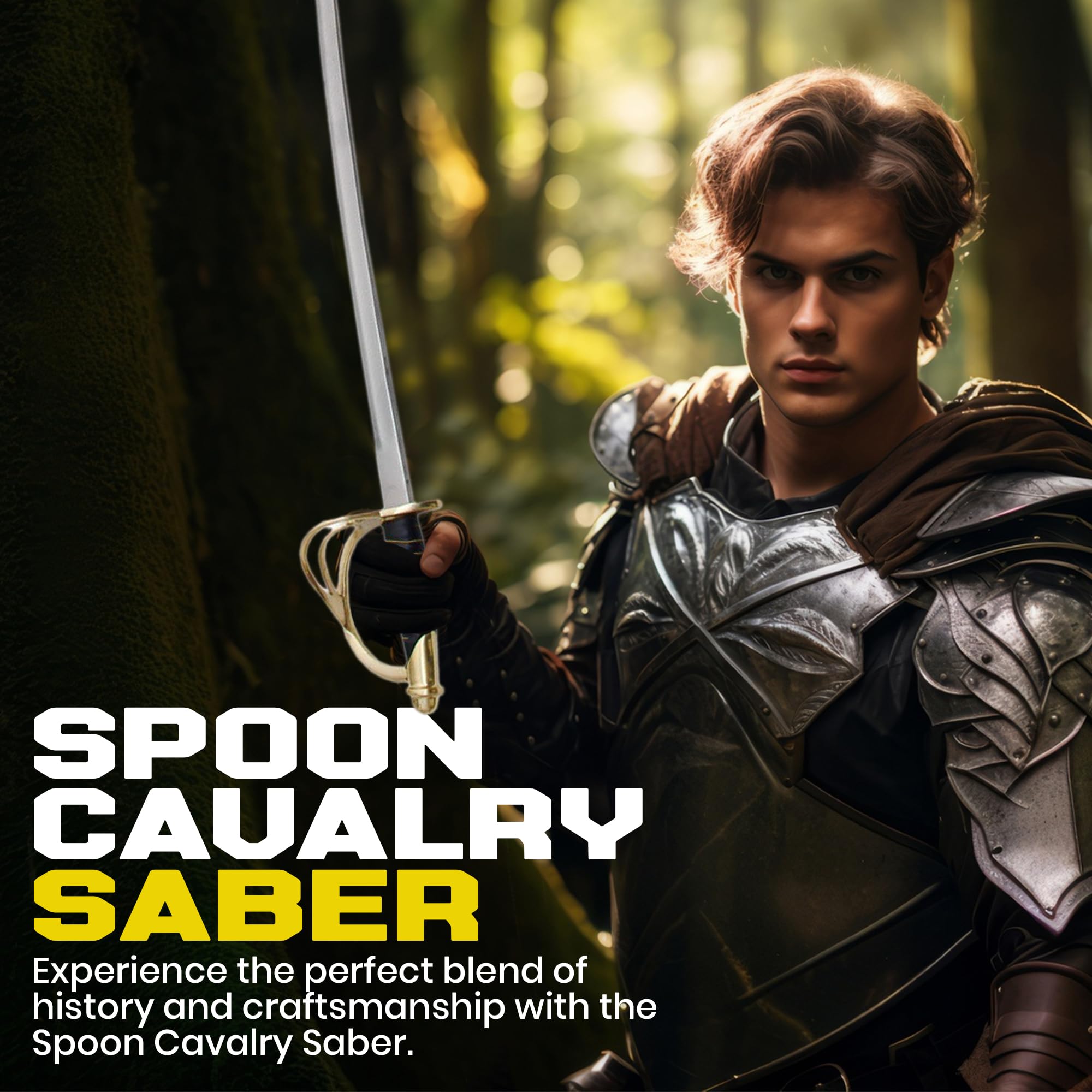 1860 Cavalry Sword - Black Historical Replica for Collectors & Costume | Szco Supplies 902931-SPL | Perfect for Civil War Reenactments, Theater Performances & Display