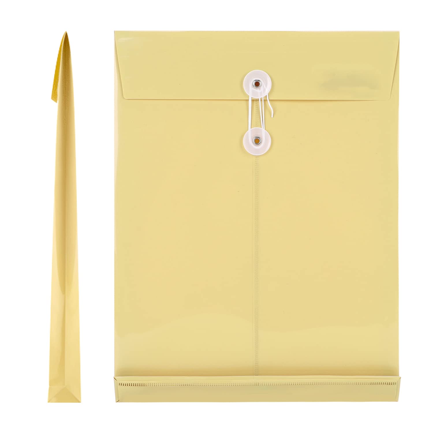 10PCS A4 Plastic File Envelopes - Waterproof Letter Size Document Organizers with Button String Closure for Office, School, Home - Perfect for Storing Bills, Contracts, Projects & Important Papers