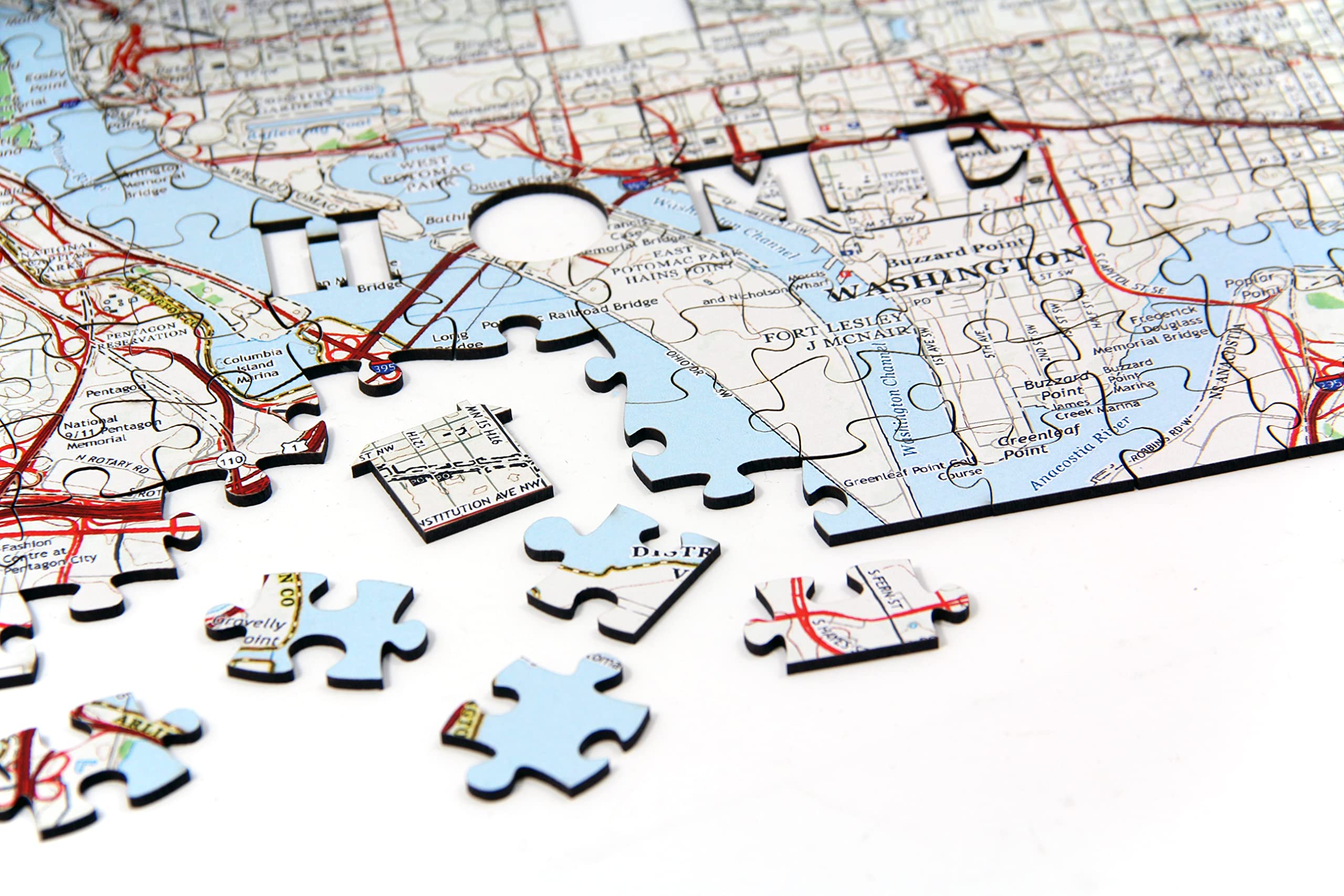 Personalized Wooden Map Jigsaw Puzzle - 300 Piece Custom Home Puzzle for Puzzle Lovers | Unique Housewarming Gift for New Homeowners | Perfect for First Homes, Anniversaries & Family Game Nights