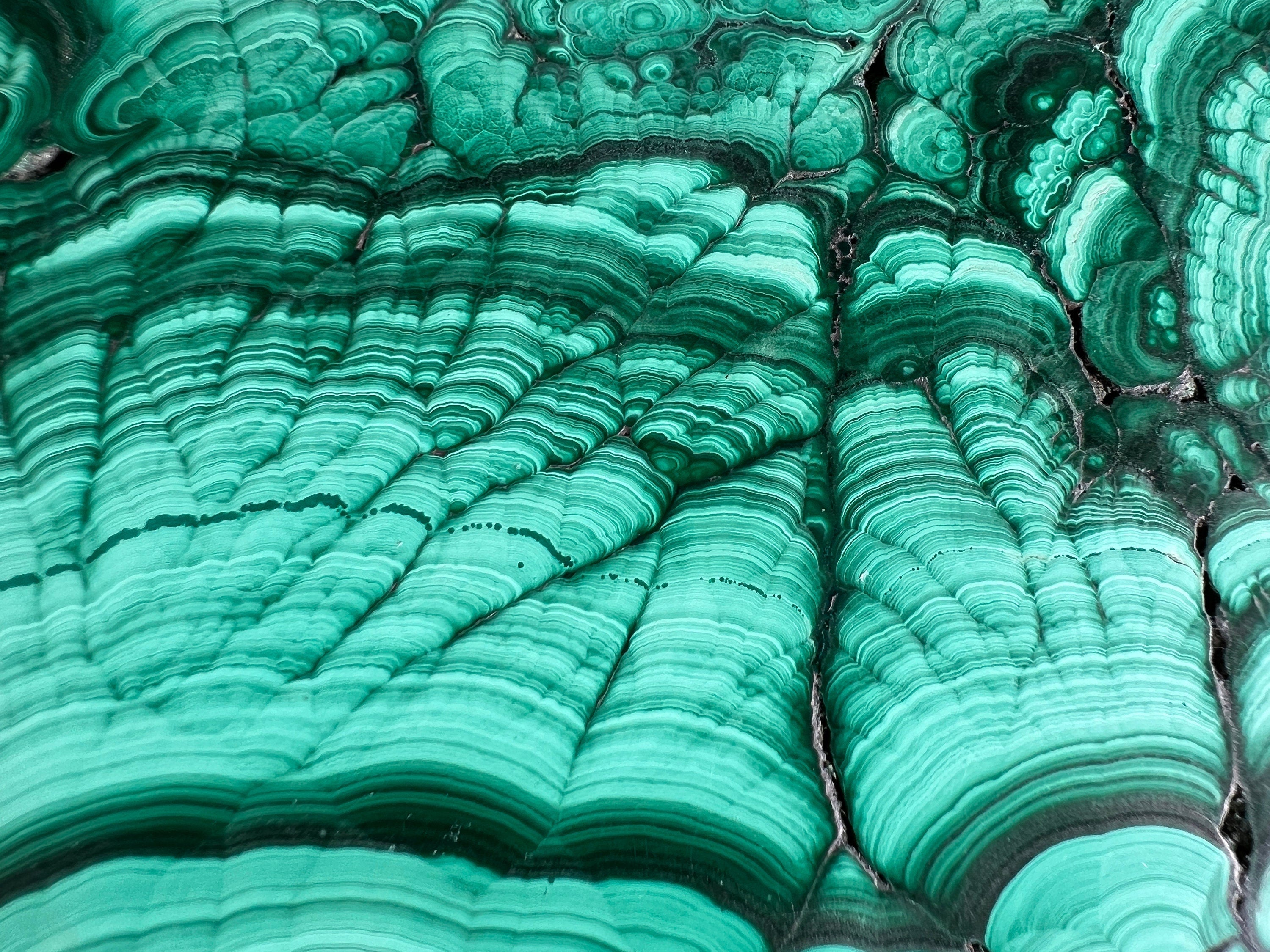 Premium MALACHITE Crystal Slab - Natural Green Malachite Stone for Jewelry Making, Unique Spiritual Gift & Home Decor (50434) - Perfect for Meditation Spaces, Healing Rooms & Luxury Interior Design