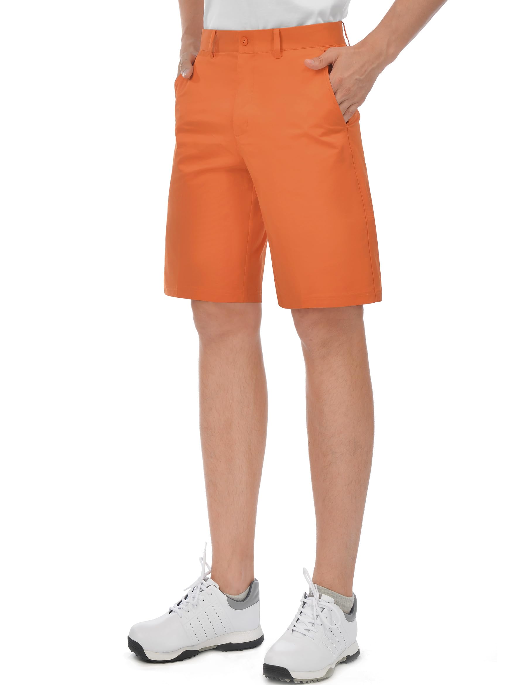 Men's Stretch Quick-Dry Golf Shorts - Performance Tech Chino Shorts with Flat Front for Comfort & Mobility | Perfect for Golf, Casual Wear & Outdoor Activities