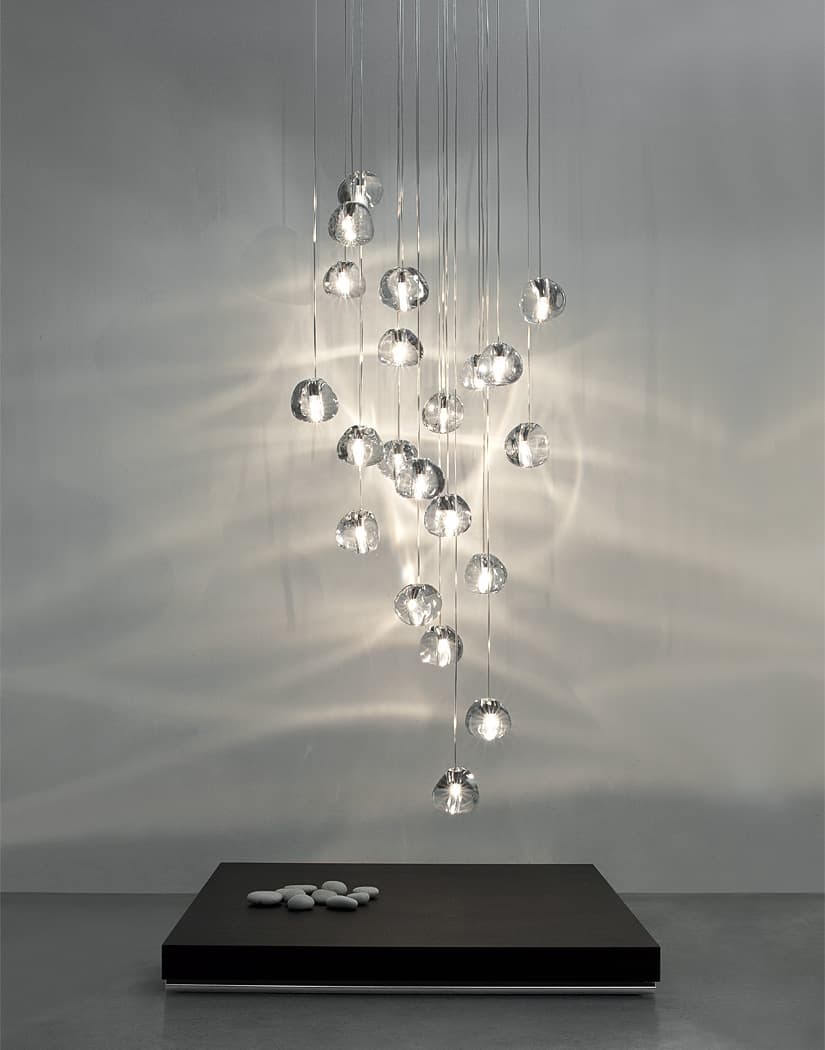 Elegant Crystal Pendant Light - Modern Chandelier for Dining Room, Bedroom & Living Room Decor - Dimmable LED Hanging Lamp for Home & Office Lighting