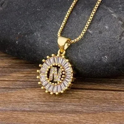 Personalized Initial Letter Charm Pendant Necklace - Custom Name Necklace for Women - Perfect Gift for Birthday, Anniversary & Valentine's Day - Elegant Jewelry for Everyday Wear & Special Occasions