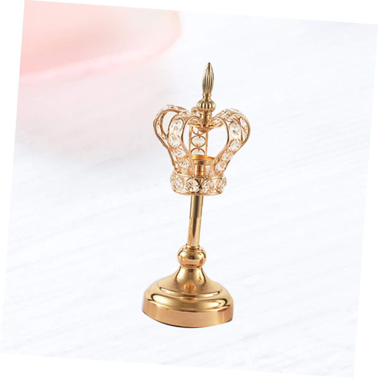 FOMIYES Retro Floor Candle Holders - Gold Plated Iron Tealight Stand with Crystal Accents for Wedding, Party & Home Decor | Elegant Votive Candlesticks for Romantic Ambiance & Special Events