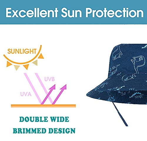 UPF 50+ Baby Sun Hat for Toddlers - Wide Brim Bucket Hat for Boys & Girls - UV Protection Summer Beach Hat for Outdoor Play, Swimming, and Park Adventures
