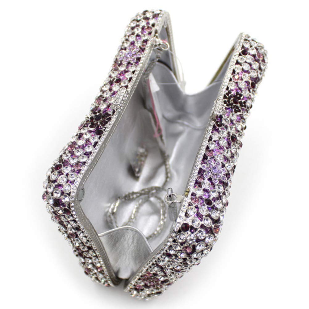 Elegant Rhinestone Evening Clutch Bag for Women - Luxury Wedding Party Purse with Chain Strap - Perfect for Prom, Cocktail Events & Formal Occasions
