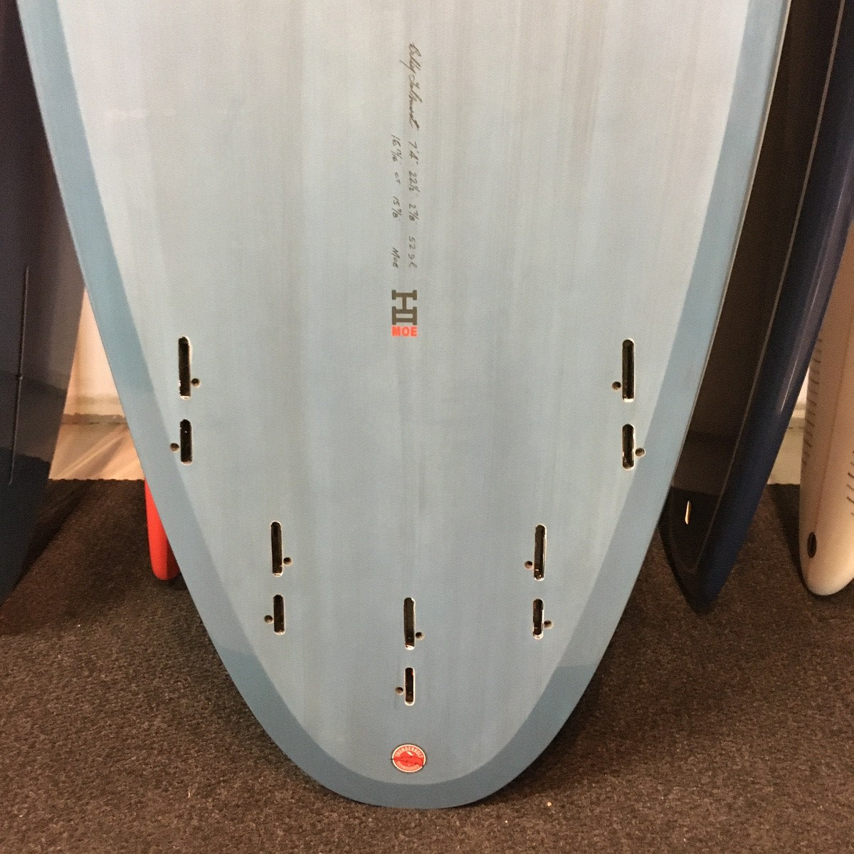 Harley Ingleby Moe 7'4 Surfboard - Blue FCS2 5-Fin Setup for Performance Surfing | Perfect for Small to Medium Waves, Beach Cruising & Surf Lessons