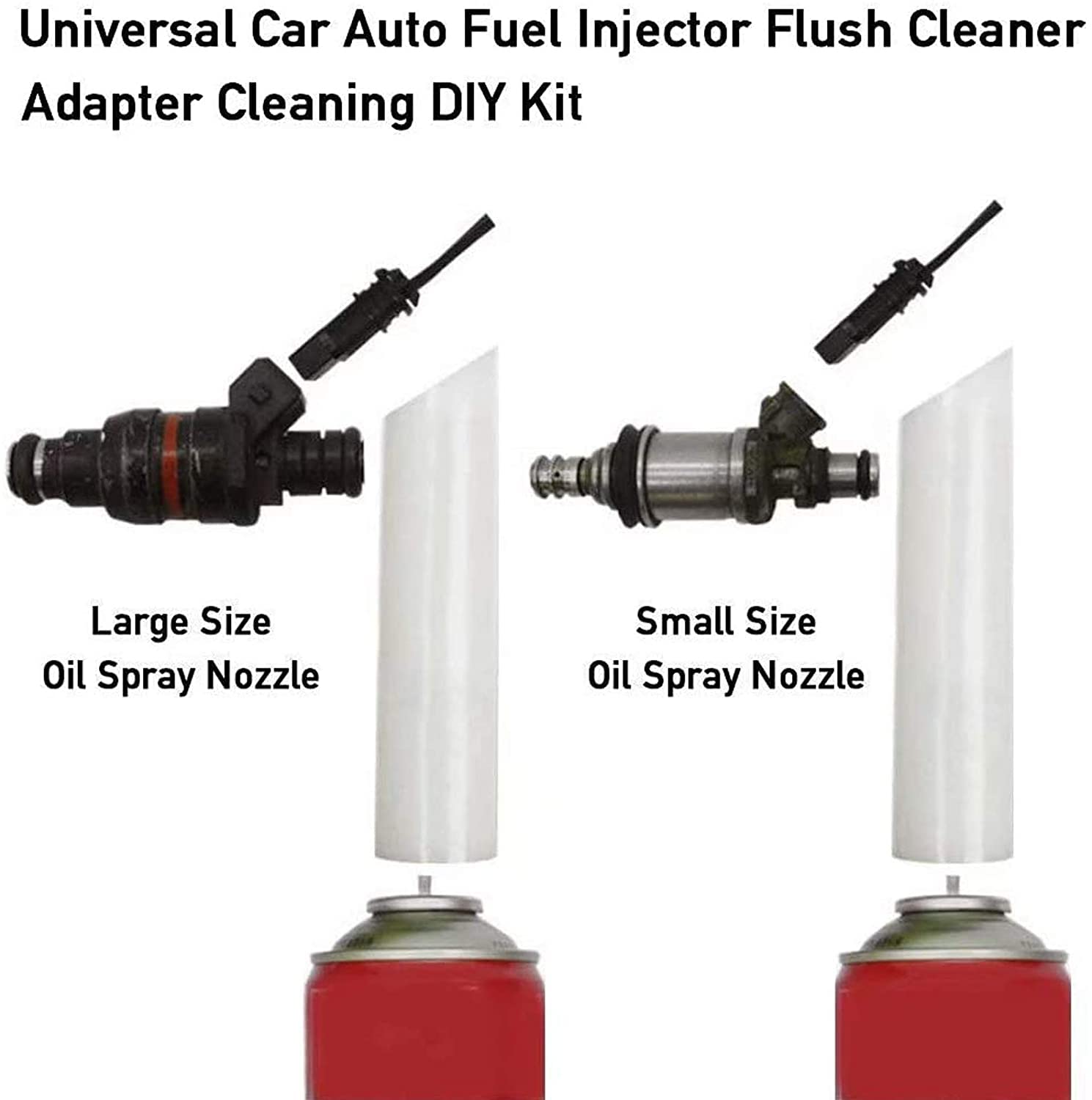 Universal Auto Car Fuel Injector Nozzle Flush Cleaner Adapter Kit - Professional DIY Fuel System Cleaning Tool Set for Gasoline & Diesel Engines - Perfect for Maintenance, Tune-Ups & Performance Enhancement