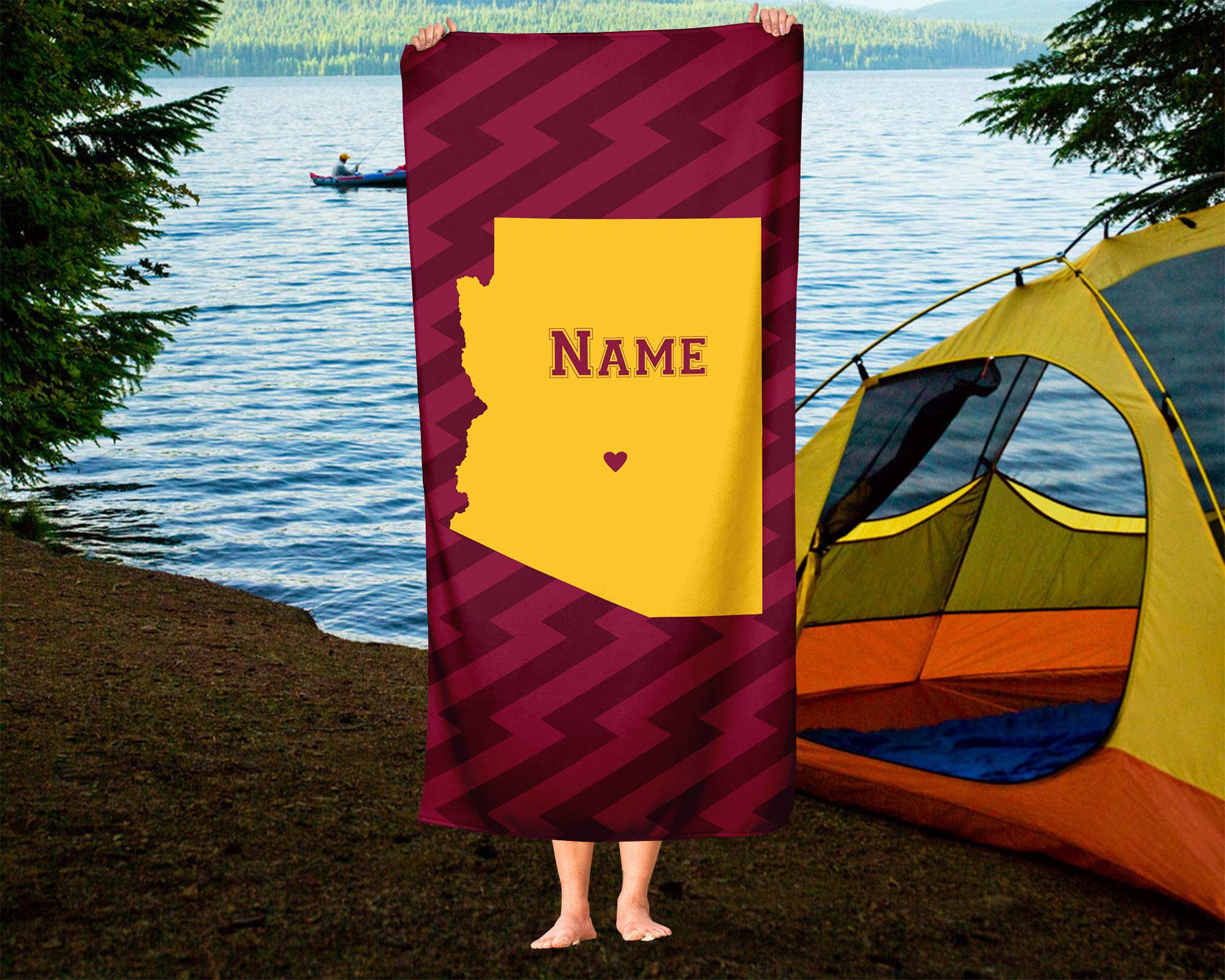 Arizona State Sun Devils Pride Custom Beach & Bath Towel - Personalized Medium & Large Towels for Adults & Kids - Perfect for College Football, Basketball Games, Pool Parties & Beach Trips