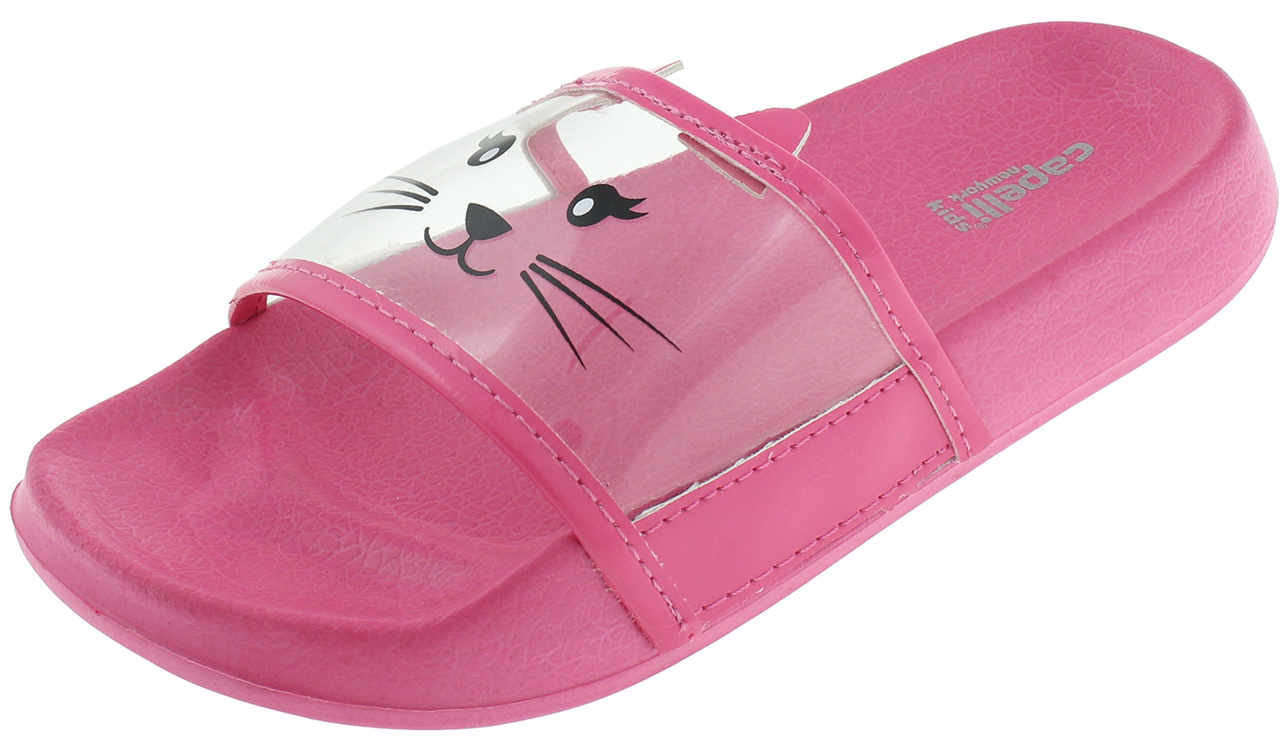 Capelli New York Girls Fashion Slides - Comfortable Summer Sandals for Kids | Perfect for Beach, Pool, and Casual Outings