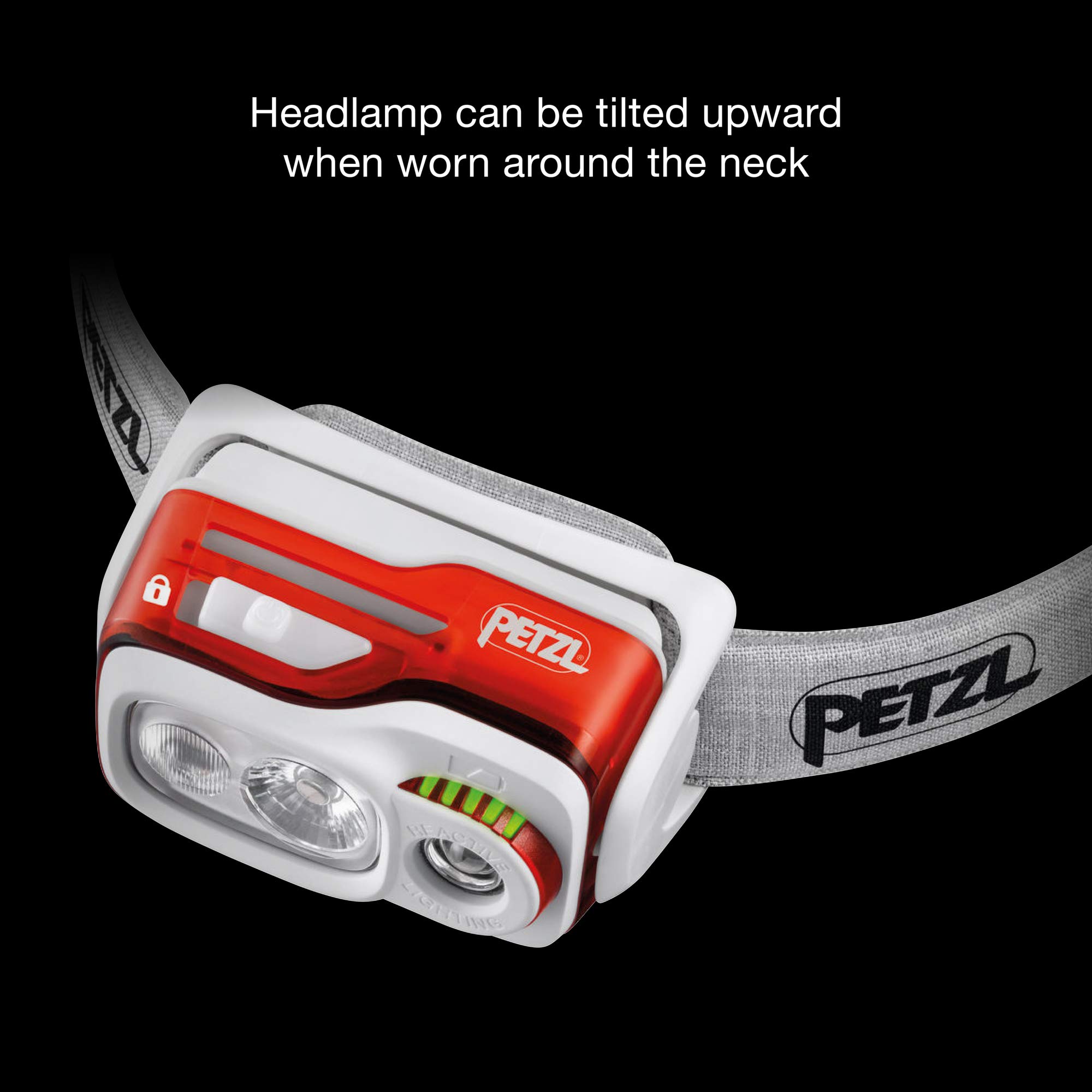 Petzl Swift RL Headlamp - Rechargeable LED Headlight for Running, Hiking & Camping - Hands-Free Lighting for Outdoor Adventures - SS20 Model