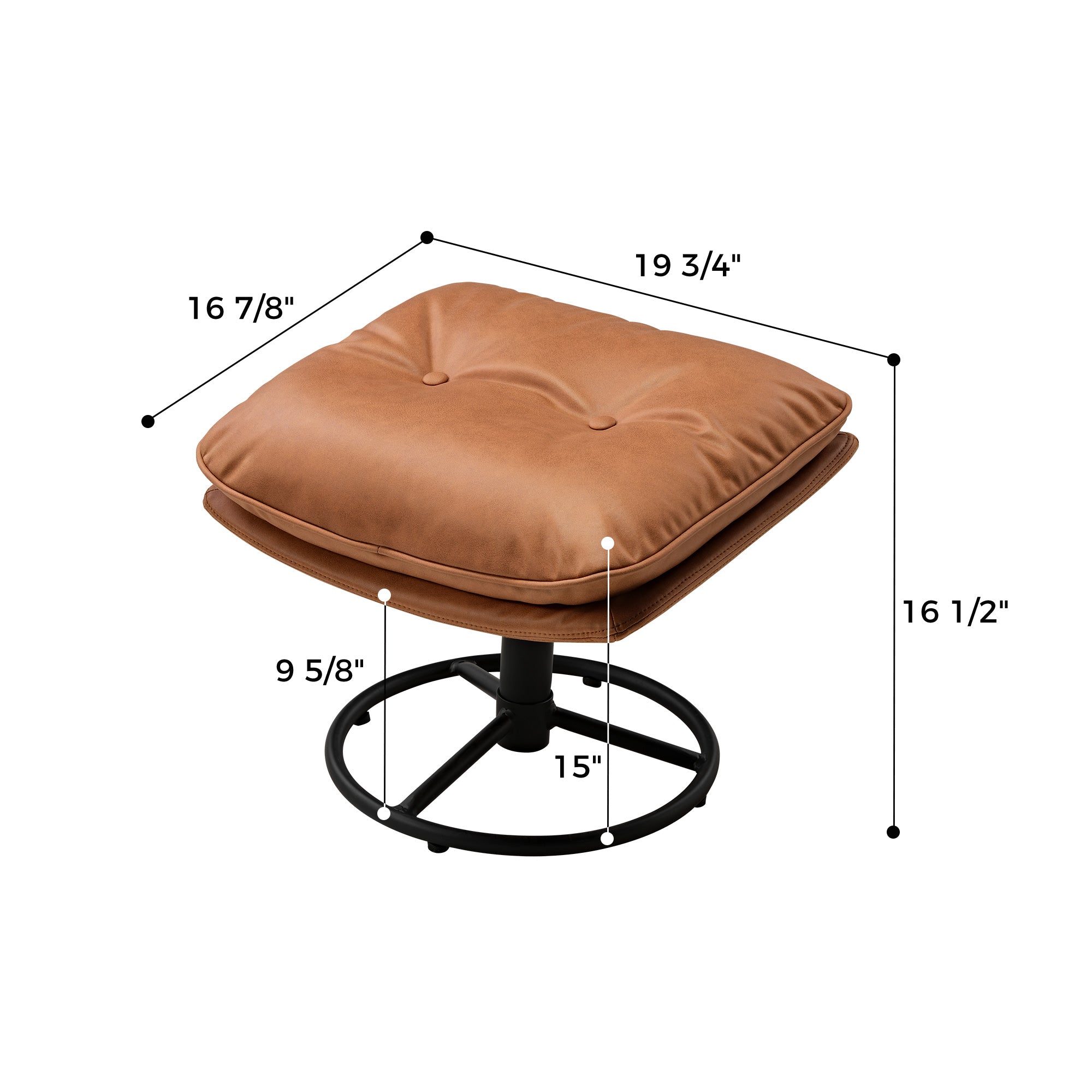 Tufted Upholstered Ottoman with Storage - Modern Footrest Pouf Bench for Living Room, Bedroom & Nursery - Soft Fabric Ottoman Stool with Button Tufting Design - Perfect for Home Decor and Extra Seating