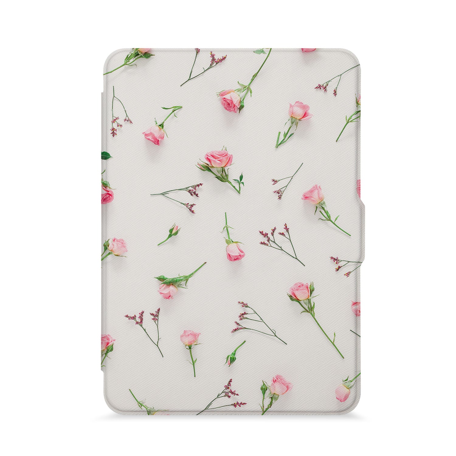 Premium Kindle Case with Flat Flower Design - Slim & Lightweight Protective Cover for Kindle E-Readers - Perfect for Reading at Home, Travel, and Commuting