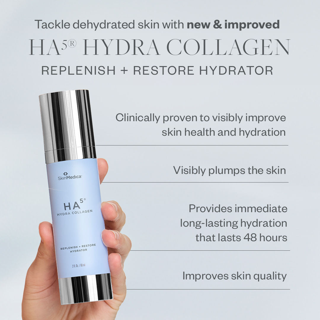 HA⁵ Hydra Collagen Replenish + Restore Hydrator - Anti-Aging Face Moisturizer for Dry Skin | Hydrating & Plumping Serum | Perfect for Night Routine & Daily Skincare