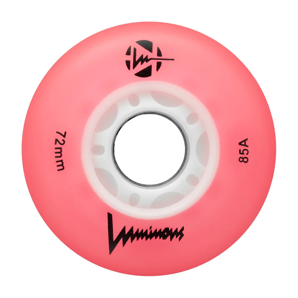 Glow Luminous 72mm LED Light Up Skateboard Wheels - Perfect for Night Skating, Longboard & Cruiser Boards - Glow in The Dark Wheels for Safety & Fun
