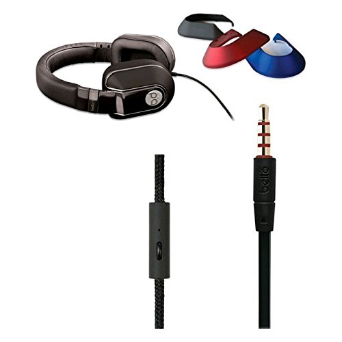 Bell'O Digital BDH851BRB High Performance Over-the-Ear Headphones with Track Control & Built-in Mic - White | Perfect for Gaming, Music & Online Meetings