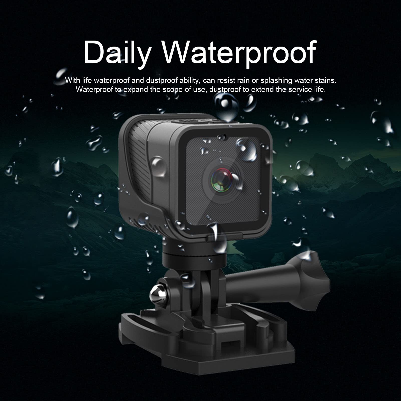 Annadue Portable WiFi Action Camera for Outdoor Sports - Waterproof HD Video Camera with Microphone & Long Battery Life - Ideal for Travel, Vlogging, Cycling & Adventure Recording
