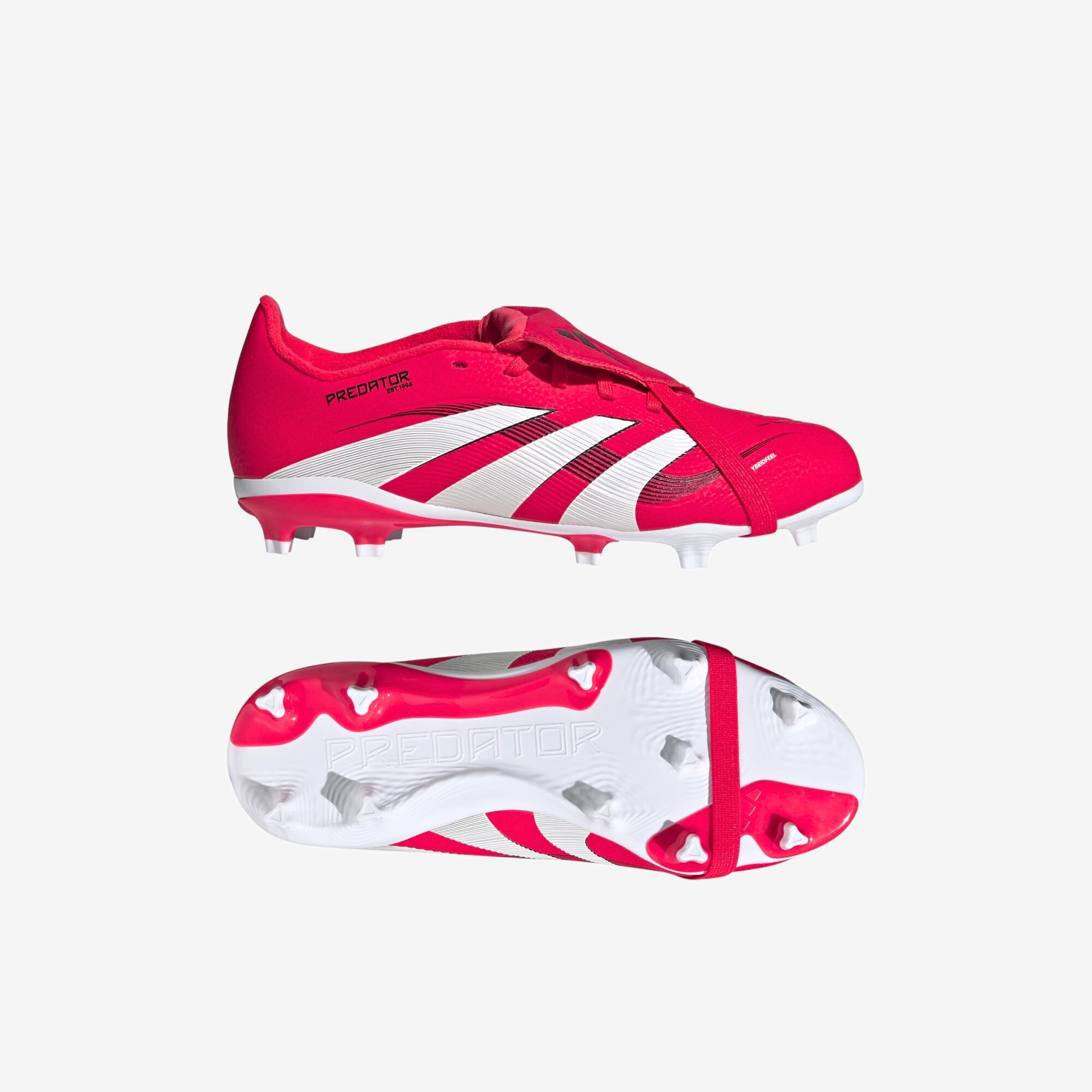adidas Jr. Predator League Soccer Cleats - Fold Over Tongue Youth Football Shoes for Boys & Girls - Perfect for Training & Matches on Grass Fields