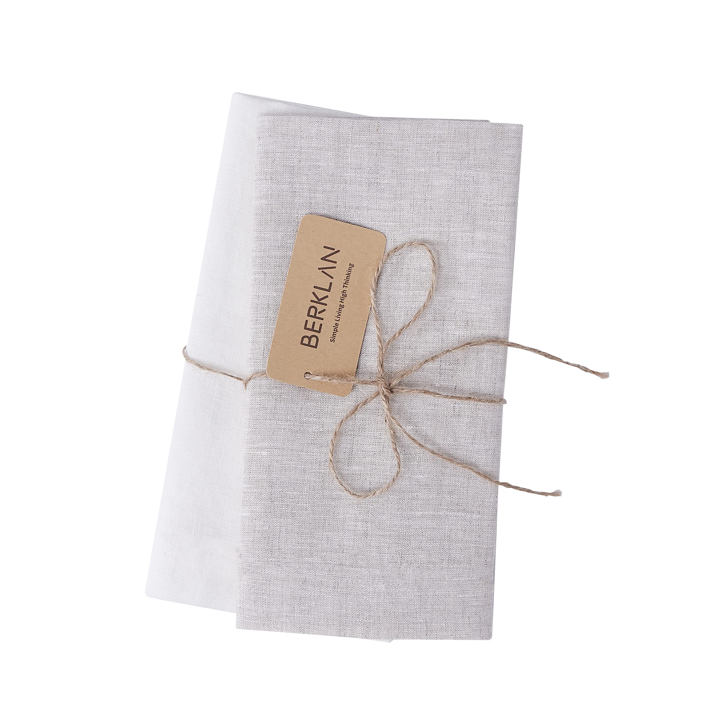 Berklan Linen Pillow Covers - 80% French Linen & 20% Cotton Decorative Throw Pillow Covers for Couch, Sofa & Living Room - Smokey Gray - Perfect for Home Decor, Cozy Living Spaces & Accent Pillows