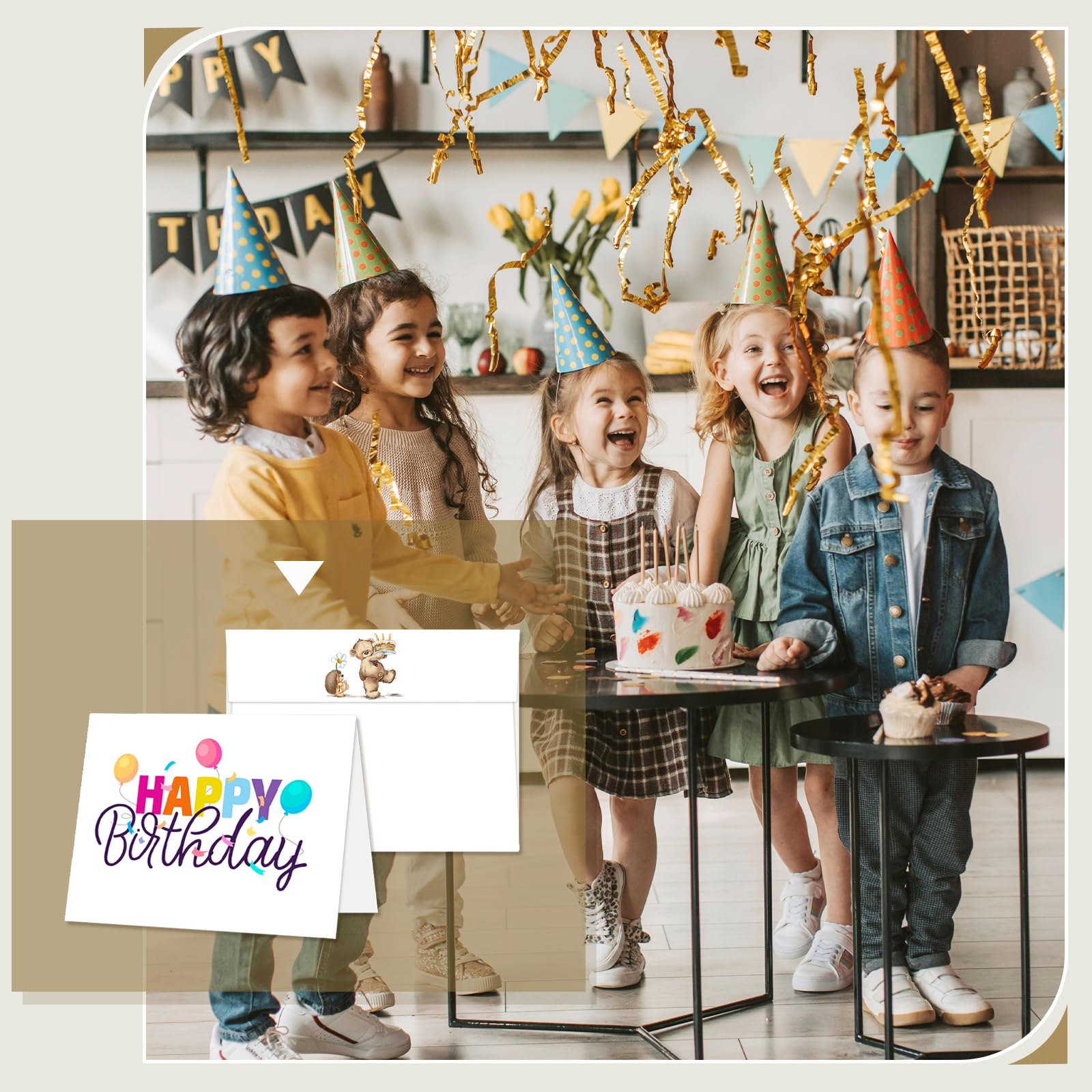 Goefun 100 Pack 5x7 Blank White Folded Cardstock & A7 Envelopes with Clear Cello Bags - Self Seal Invitation Cards for Wedding, Birthday, Greeting Cards - Perfect for DIY Crafts, Party Invitations, Thank You Notes and Stationery Projects