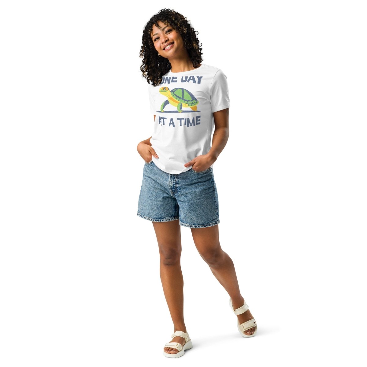 Steady Journey Turtle Relaxed Tee - Soft Comfortable Graphic T-Shirt for Men & Women | Casual Wear, Lounge, Yoga, and Everyday Outfits