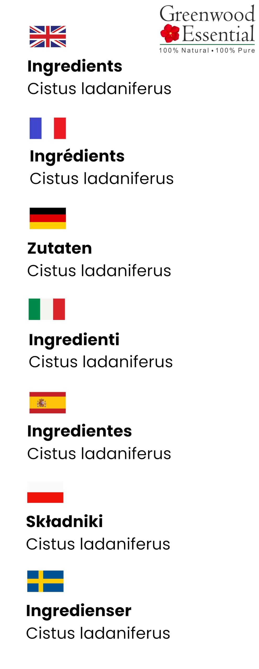 Pure Labdanum Essential Oil (Cistus ladaniferus) - 100% Natural Steam Distilled Aromatherapy Oil - 1250ml (42.2 oz) - for Diffusers, Massage & DIY Skincare