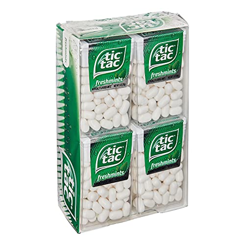 Tic Tac Fresh Breath Mints, Fresh Mint Flavor, 1 oz Single Packs (12 Count, 3 Pack) - Perfect for On-the-Go Freshness, Office, Travel & Daily Use