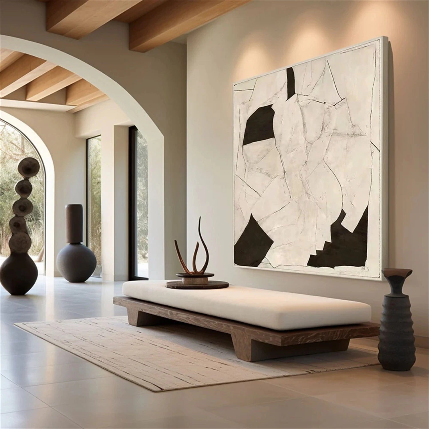 Abstract Tranquility Wall Art Canvas Print - Modern Home Decor for Living Room, Bedroom & Office #WS220 | Calming Abstract Painting for Meditation Spaces & Relaxation Areas