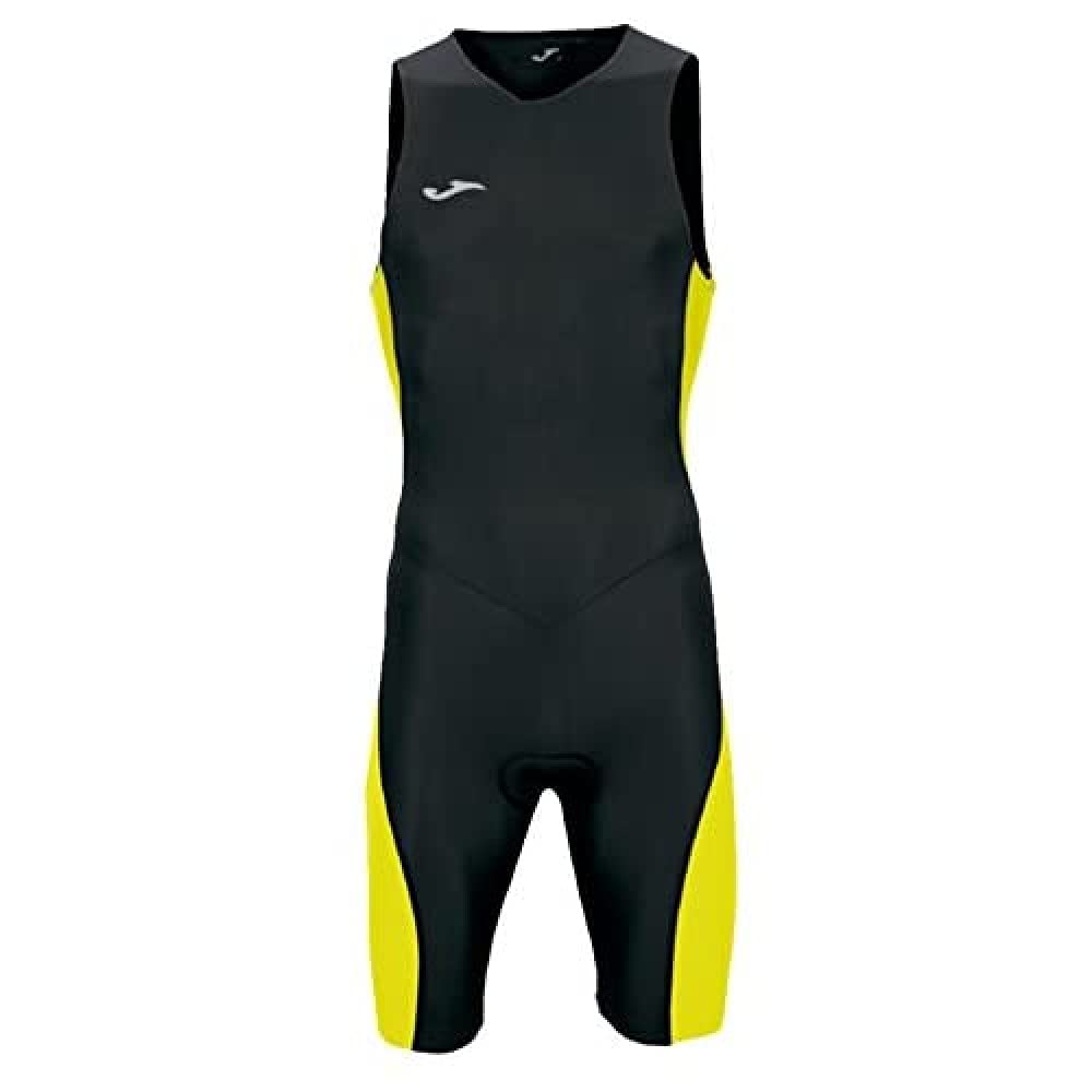 Joma Body Triathlon Suit - Unisex Black & Yellow Triathlon Wetsuit for Swimming, Cycling & Running