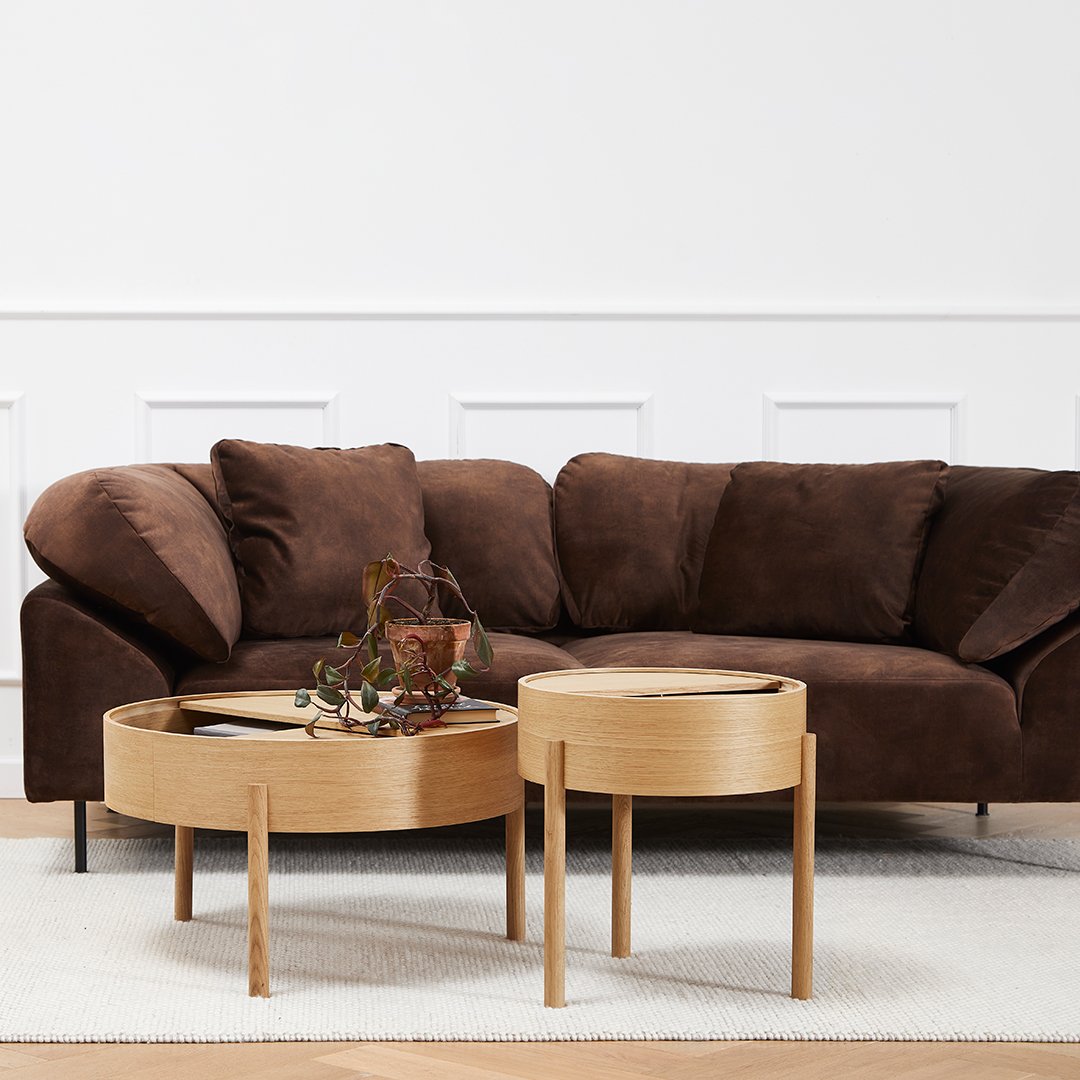 Julie Begtrup & Ditte Vad Arc Side Table - Modern Wooden End Table for Living Room, Bedroom, or Office - Perfect for Coffee, Books, and Decor