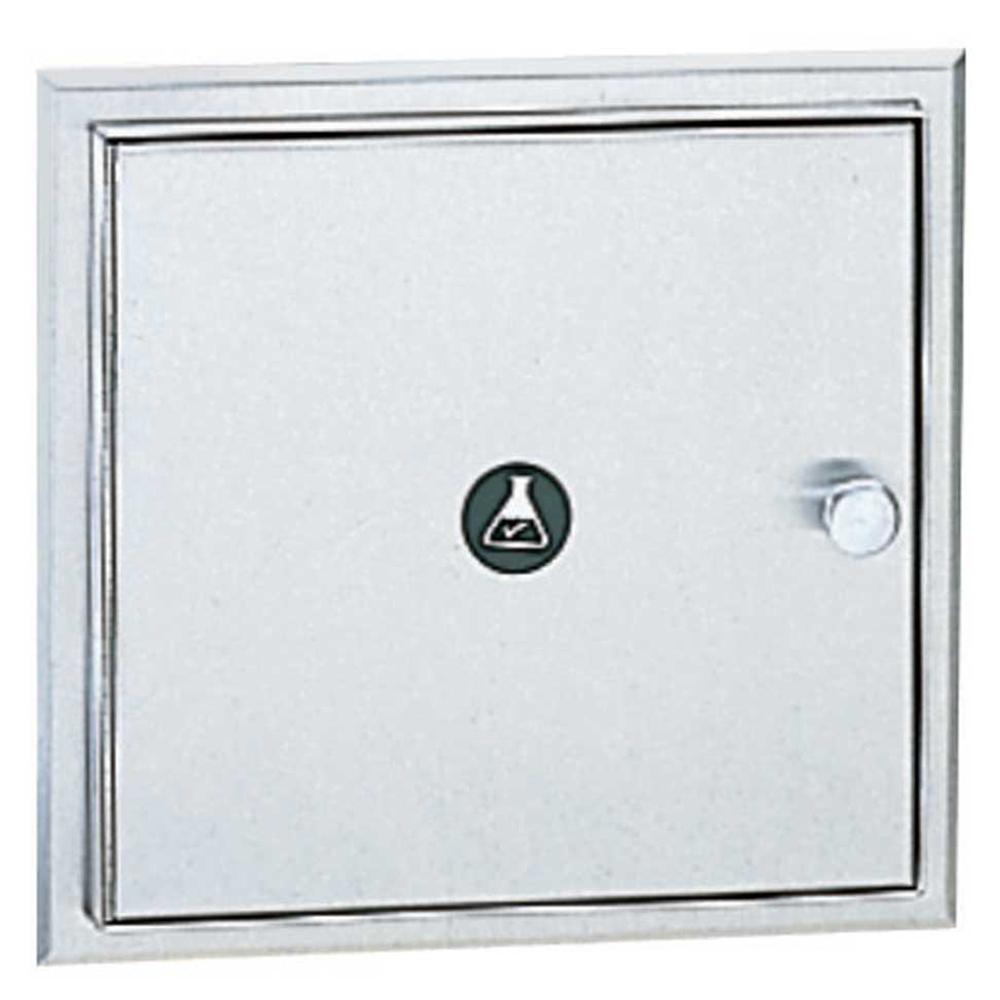 Bobrick B505 Recessed Satin Specimen Pass-Thru Cabinet - Secure Medical Sample Transfer for Hospitals & Labs