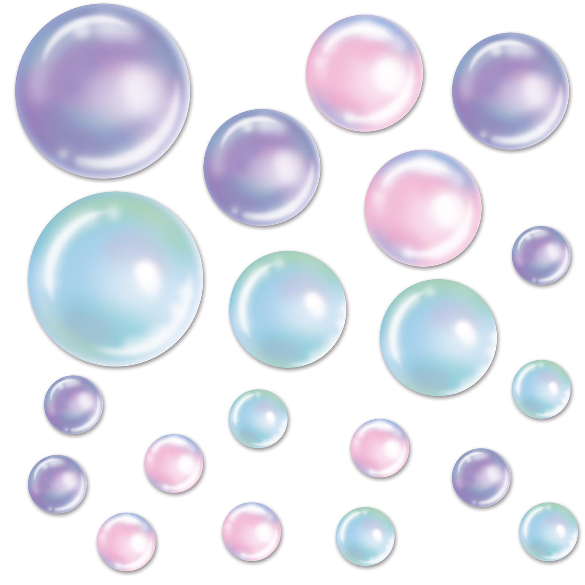 Vibrant Colorful Bubble Cutouts - Pack of 20 for Kids Party Decorations, Classroom Activities & DIY Craft Projects