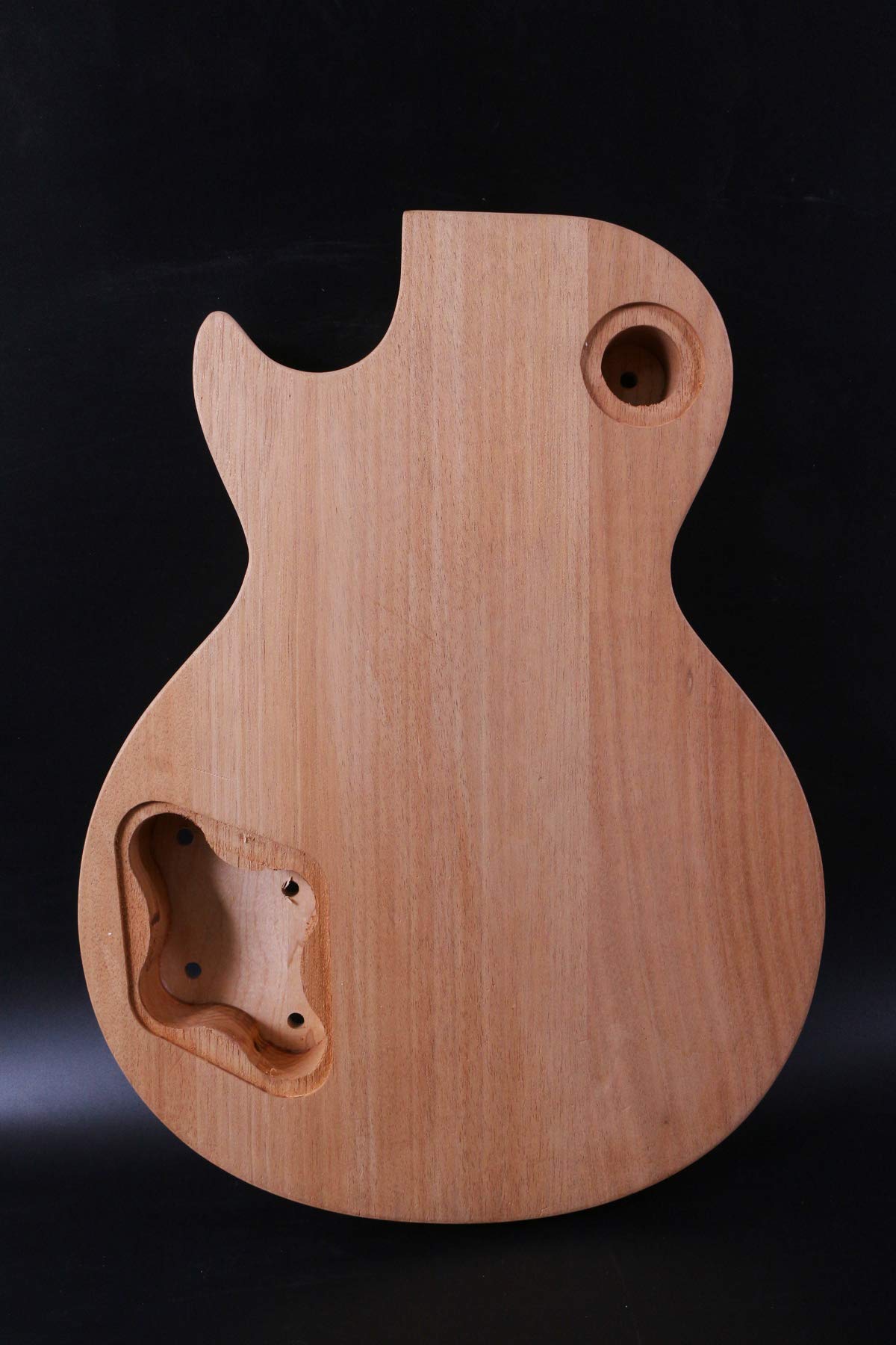 Unfinished Les Paul Electric Guitar Body - Mahogany with Maple Cap, Bolt-On Neck for DIY Guitar Builders | Perfect for Custom Guitar Projects & Repair Kits