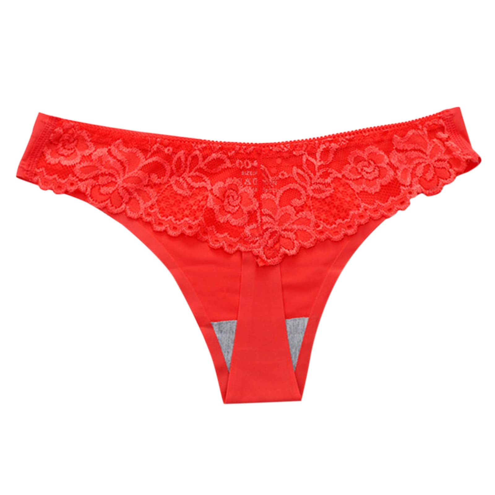 Women's Ice Silk Seamless Panties - Lace Sexy Butt Lift Thong with Cotton Crotch - Plus Size Seamless Underwear for Everyday Comfort & Special Occasions