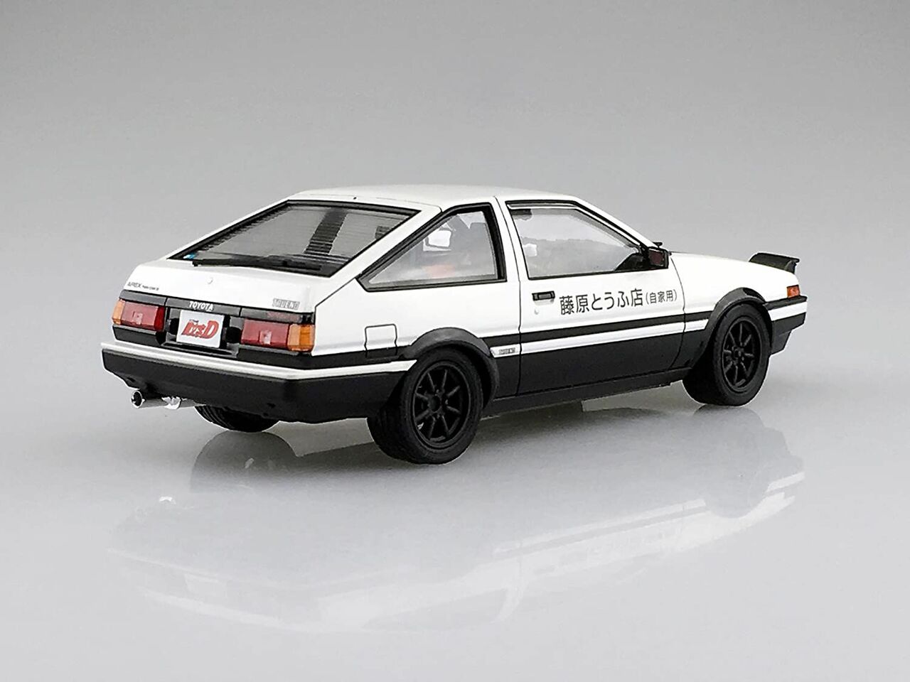 Aoshima 1/24 Scale Initial D Anime Toyota AE86 Trueno (Project D Version) Plastic Model Kit - Perfect for Anime Fans & Car Enthusiasts Collection & Display