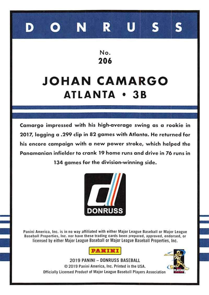 2019 Donruss Baseball #206 Johan Camargo - Atlanta Braves 1985 Retro Card for Collectors