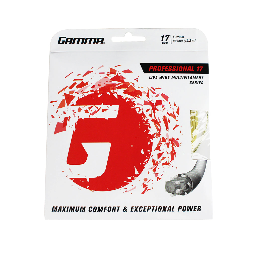 Gamma Live Wire Professional 17/1.27 Tennis String (Natural) | High-Performance Tennis Racket String for Competitive Play | Perfect for Tournament Matches & Training Sessions