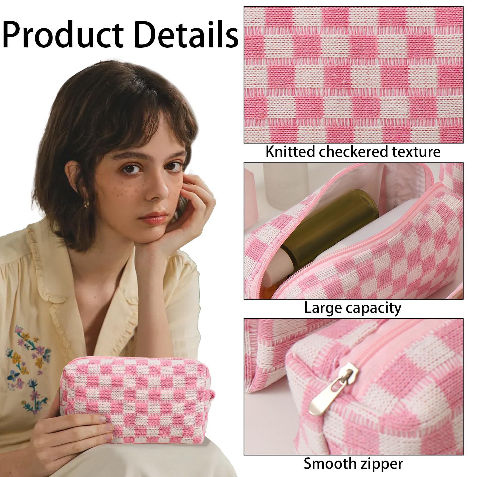 LYDZTION Large Makeup Bag for Women - Waterproof Cosmetic Organizer with Travel Toiletry Bag & Brush Pouch - Perfect for Travel, Gym, and Daily Beauty Storage