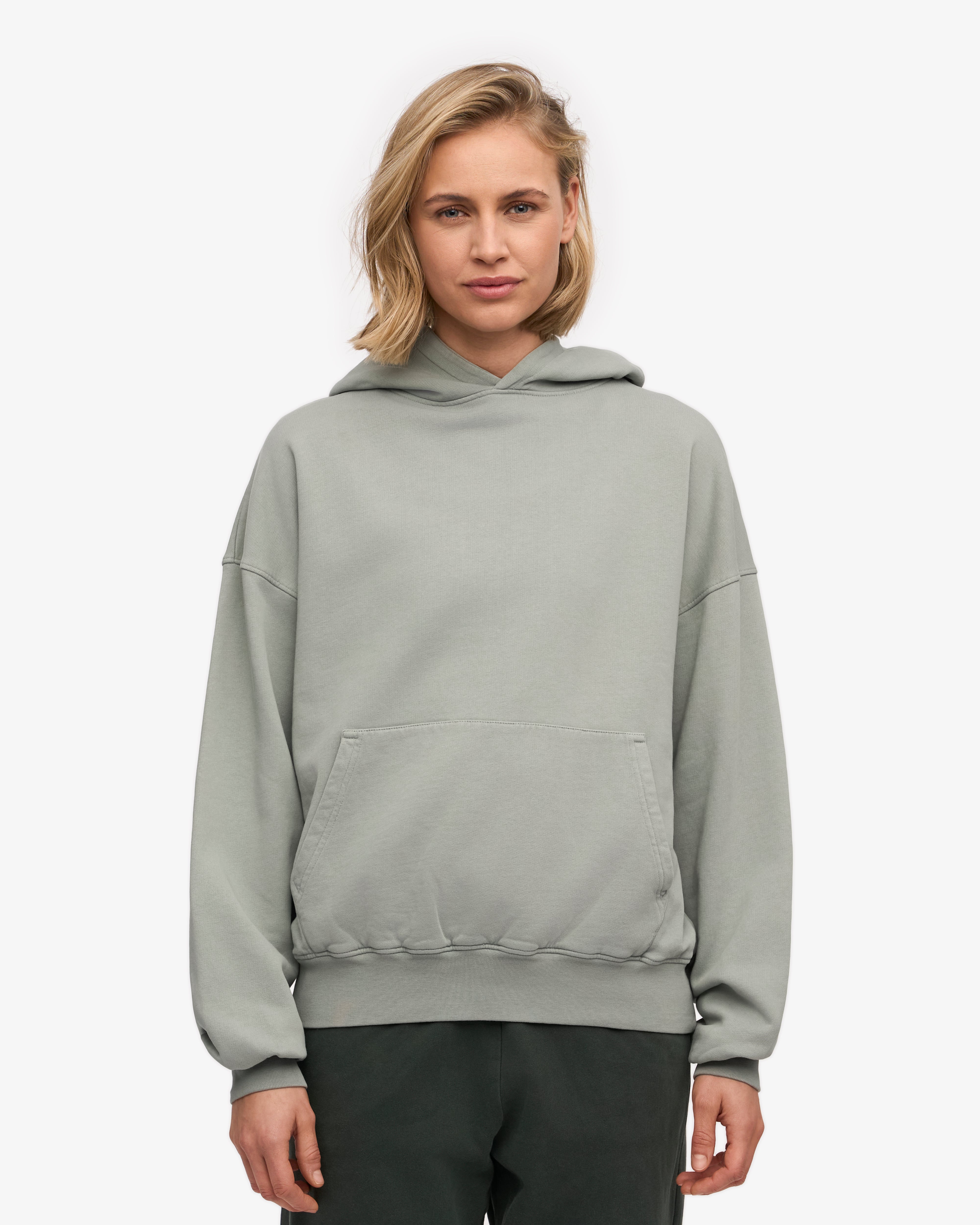 Organic Oversized Hoodie - Steel Blue | Soft & Comfortable Pullover Sweatshirt for Men & Women | Perfect for Casual Wear, Lounging & Outdoor Activities