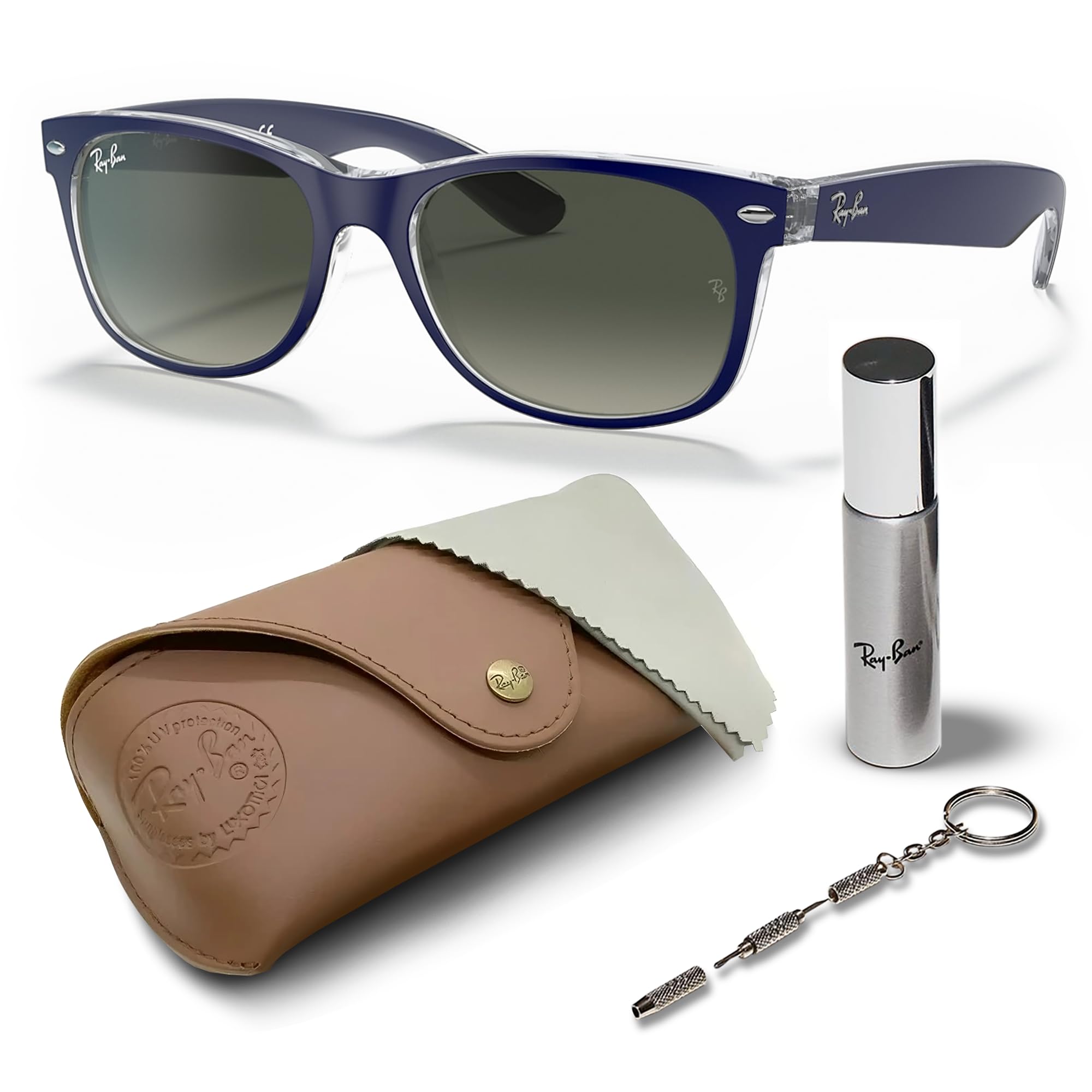 Ray-Ban RB2132 New Wayfarer Square Sunglasses for Men & Women - UV Protection, High Bridge Fit, Classic Color Mix - Perfect for Driving, Beach & Outdoor Activities